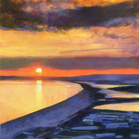 Sunset over Chesil